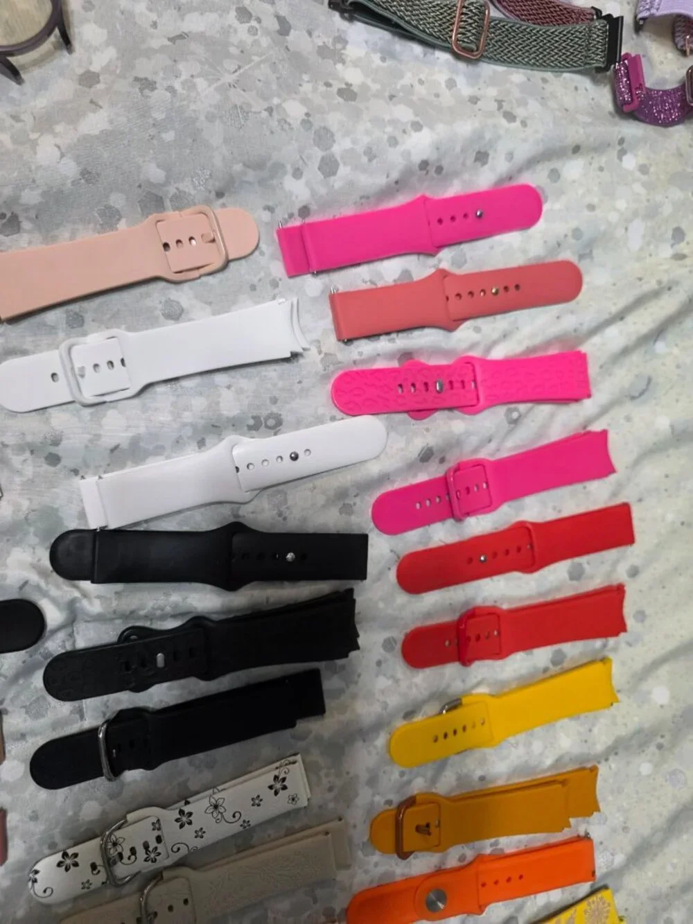 Samsung Galaxy Watch 5 6 7 Bands Lot Silicone Elastic Floral Various Colors